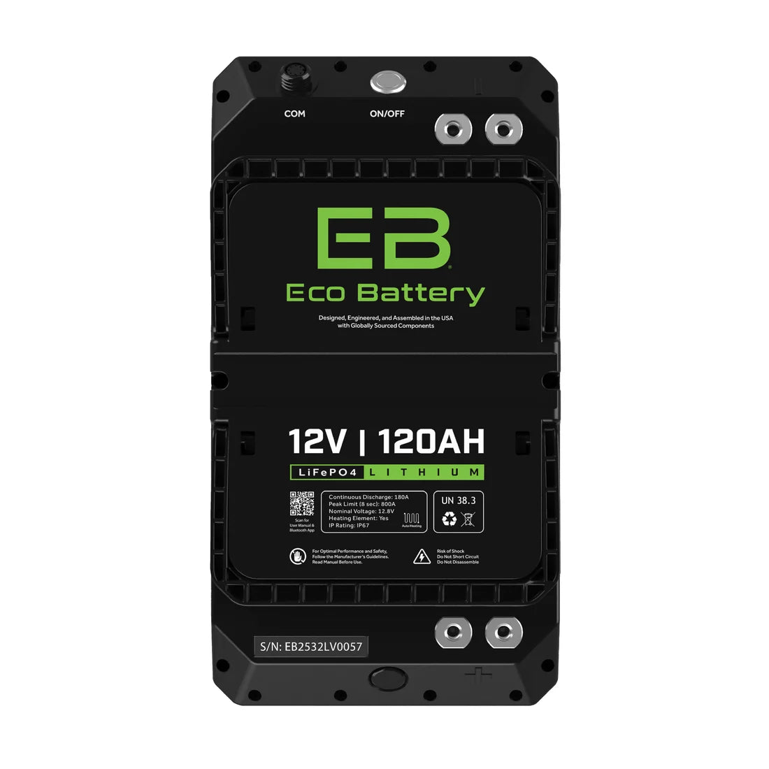 ECO Battery 12V 120Ah RV & Marine Lithium Battery