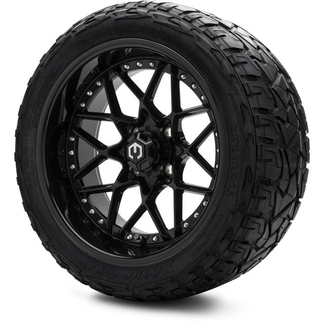 MODZ® 15" Formula Glossy Black Wheels & Off-Road Tires Combo