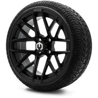 MODZ® 15" Matrix Matte Black Wheels & Street Tires Combo