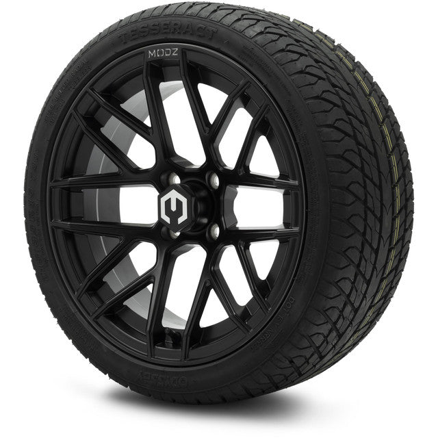 MODZ® 15" Matrix Matte Black Wheels & Street Tires Combo