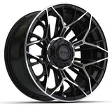 GTW Stellar Wheel, Black & Machined, 15x7