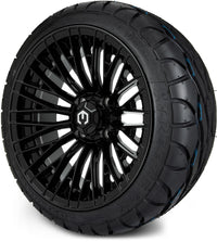 MODZ® Reaper Glossy Black 14" Golf Cart Wheel Combo - Street/Low Profile