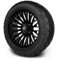 MODZ® Reaper Glossy Black 14" Golf Cart Wheel Combo - Street/Low Profile