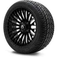 MODZ® Reaper Glossy Black 14" Golf Cart Wheel Combo - Street/Low Profile