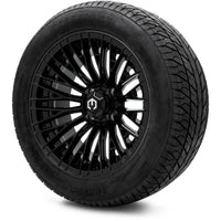 MODZ® Reaper Glossy Black 14" Golf Cart Wheel Combo - LIFTED
