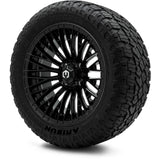 MODZ® Reaper Glossy Black 14" Golf Cart Wheel Combo - LIFTED