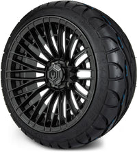 MODZ® Reaper Titanium Gunmetal 14" Golf Cart Wheel Combo - Street/Low Profile