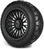 MODZ® Reaper Titanium Gunmetal 14" Golf Cart Wheel Combo - LIFTED