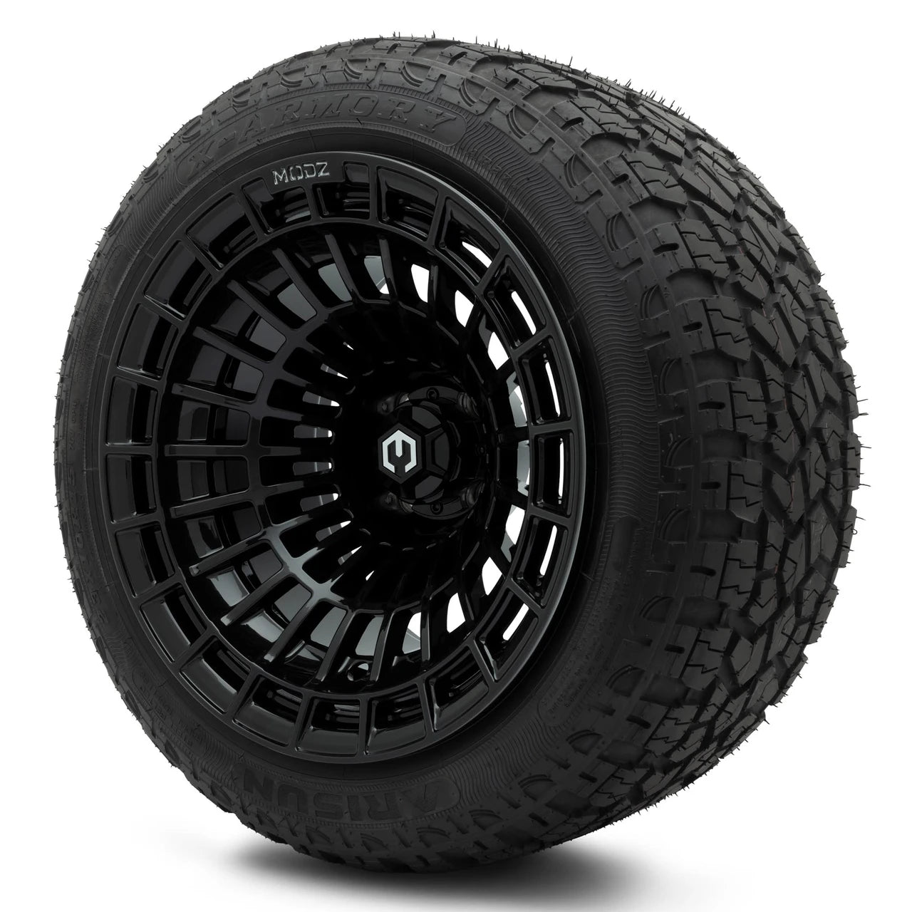 MODZ® 15x10" Felon Glossy Black - Lifted Tires and Wheels Combo