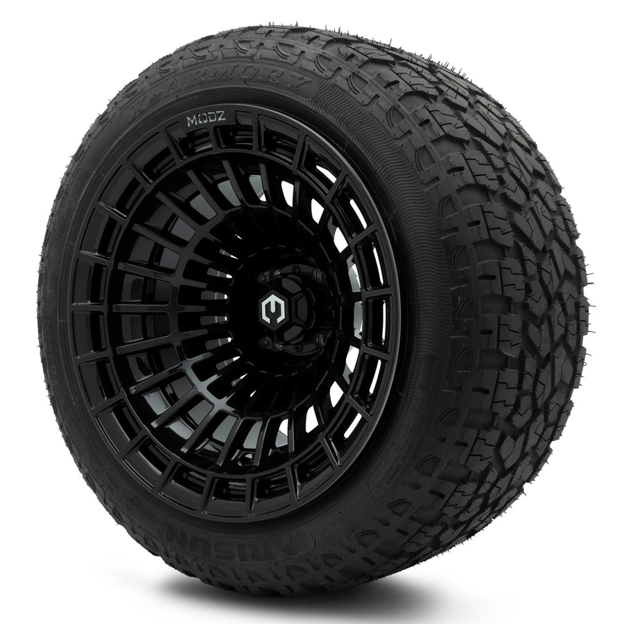 MODZ® 15x10" Felon Glossy Black - Lifted Tires and Wheels Combo