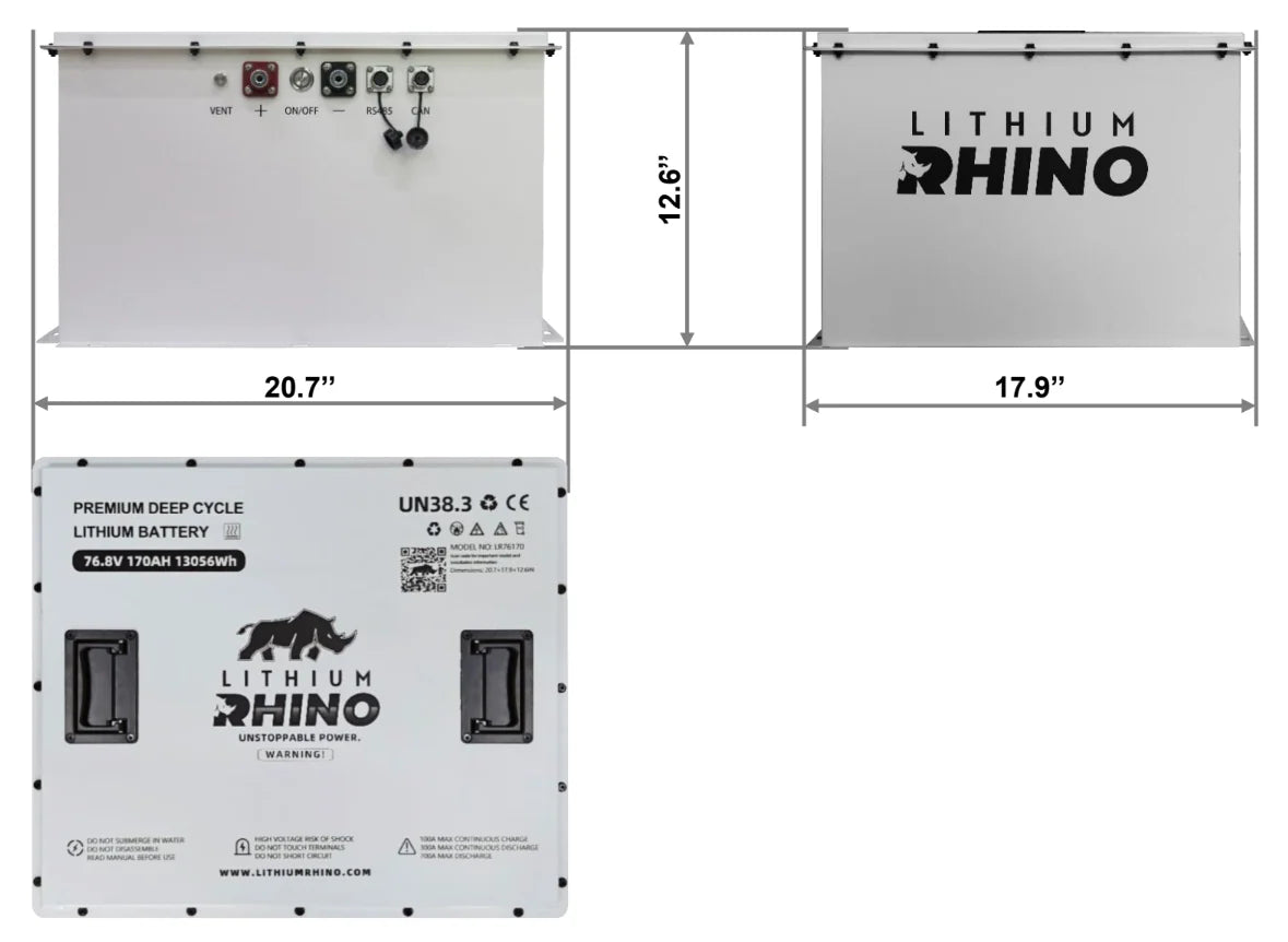 Lithium Rhino Lithium Conversion Kit, 76V 170Ah - GODZILLA