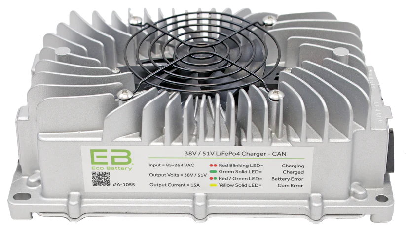 ECO Battery 51V 105Ah Skinny Battery Bundle, EZGO RXV (Factory Metal Tray)