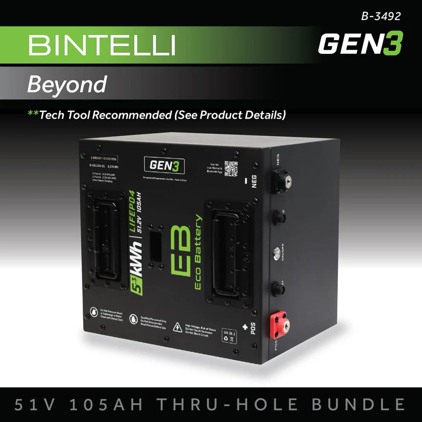 ECO Battery 51V 105Ah Thru-Hole Battery Bundle, Bintelli Beyond