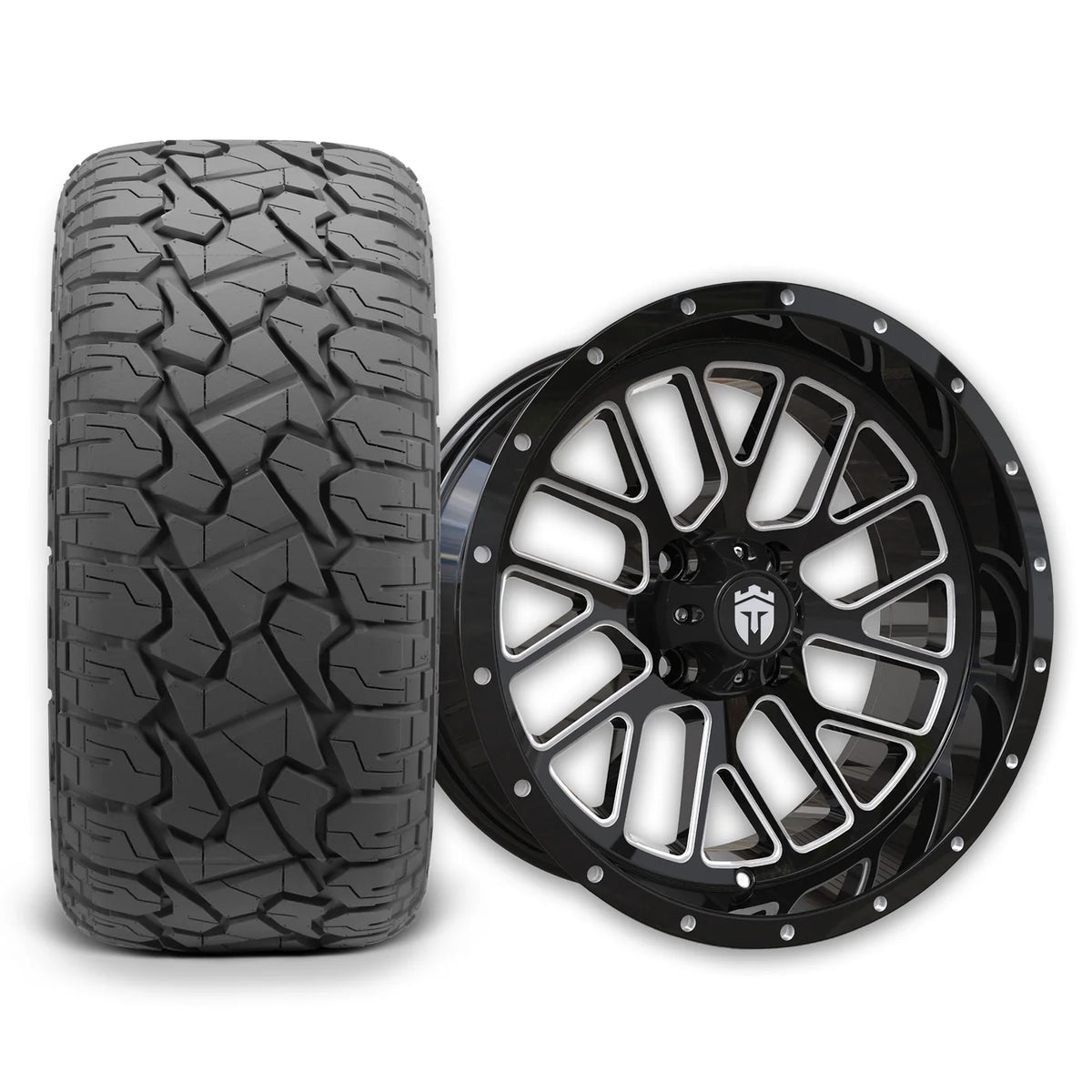 Empire Knight K2 15x7 Gloss Black Wheel with X Comp X/T Tire