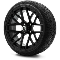 MODZ® 15" Matrix Matte Black Wheels & Street Tires Combo