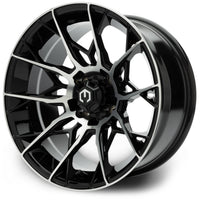 MODZ® Chaos Machined Black 15" Golf Cart Wheel