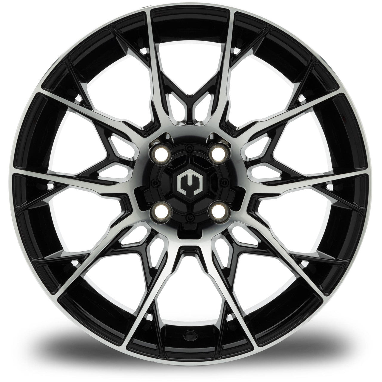 MODZ® Chaos Machined Black 15" Golf Cart Wheel