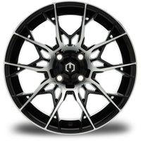 MODZ® Chaos Machined Black 15" Golf Cart Wheel