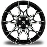 MODZ® Chaos Machined Black 15" Golf Cart Wheel