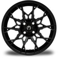 MODZ® Chaos Matte Black 15" Golf Cart Wheel