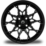 MODZ® Chaos Matte Black 15" Golf Cart Wheel