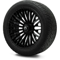 MODZ® Reaper Gloss Black 16" Golf Cart Wheel Combo - Street/Low Profile