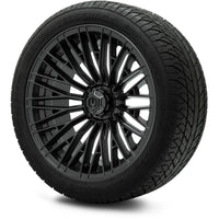 MODZ® Reaper Titanium Gunmetal 16" Golf Cart Wheel Combo - Street/Low Profile