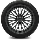 MODZ® Reaper Titanium Gunmetal 16" Golf Cart Wheel Combo - Street/Low Profile