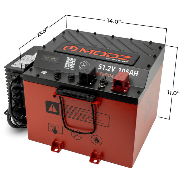 MODZ® 51.2V 105Ah Nano Lithium Golf Cart Battery Bundle