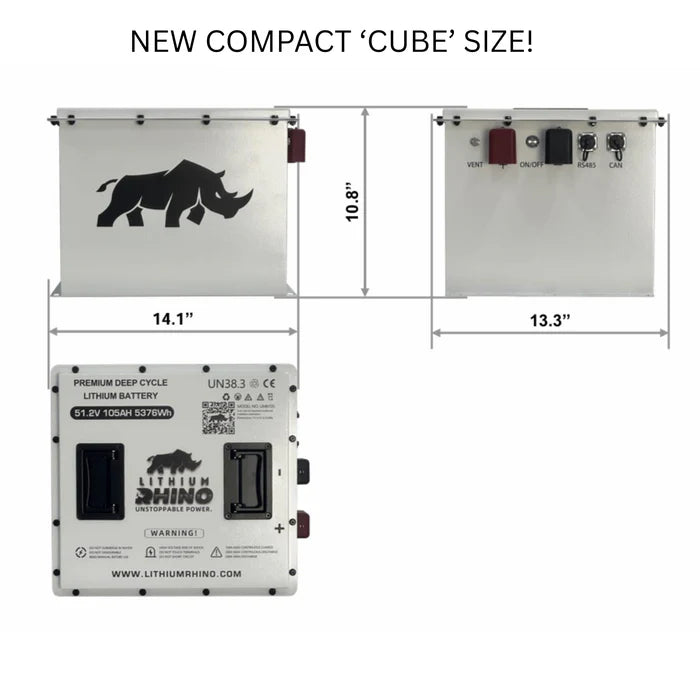 Lithium Rhino Lithium Conversion Kit, 48V 105Ah CUBE
