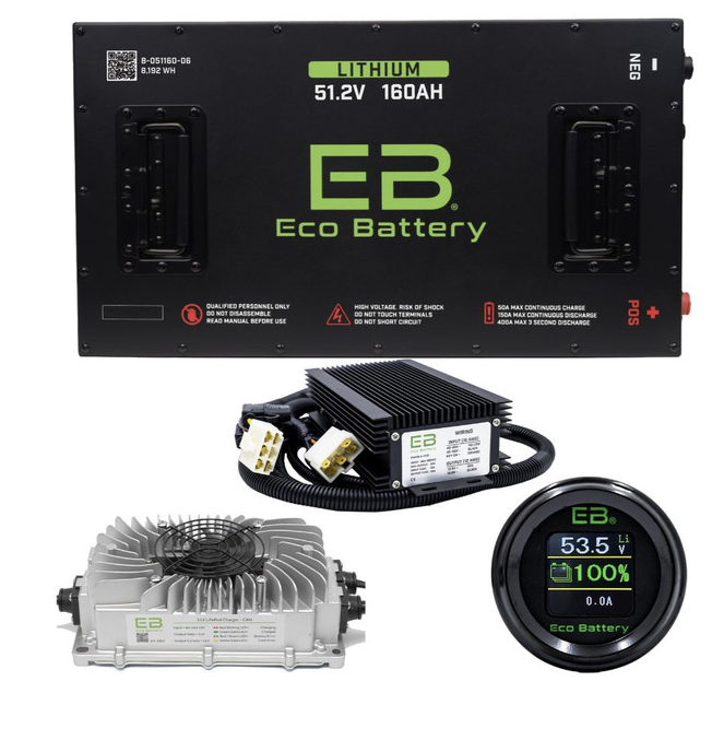 ECO Battery 51V (48V) 160ah Bundle, EZGO TXT