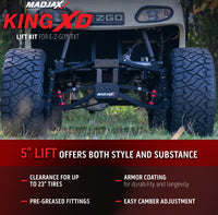 MadJax King XD Lift Kit, 5", EZGO TXT, 2014+