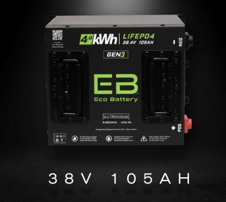 ECO Battery 38V 105Ah Battery Bundle, Club Car DS