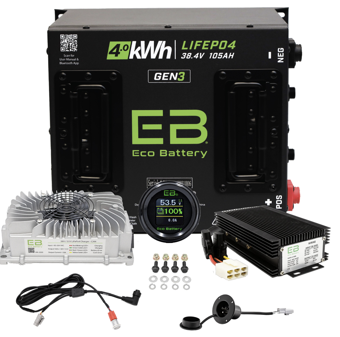 ECO Battery 38V 105Ah Battery Bundle, Club Car DS