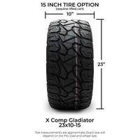 Xcomp® Gladiator 23x10-R15 Steel Belted Radial Golf Cart Tire