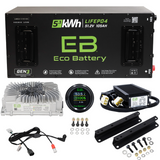 ECO Battery 51V 105Ah Skinny Battery Bundle, Club Car Carryall