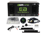 ECO Battery 51V 105Ah Skinny Battery Bundle, Club Car DS (H-Frame)