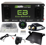 ECO Battery 51V 105Ah Skinny Battery Bundle, EZGO RXV (Factory Metal Tray)