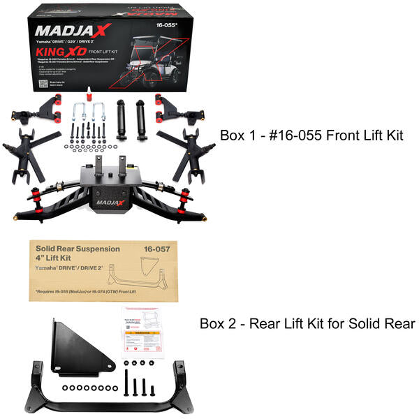MadJax King XD Lift Kit, 4", Yamaha Drive2 with Independent Rear Suspension