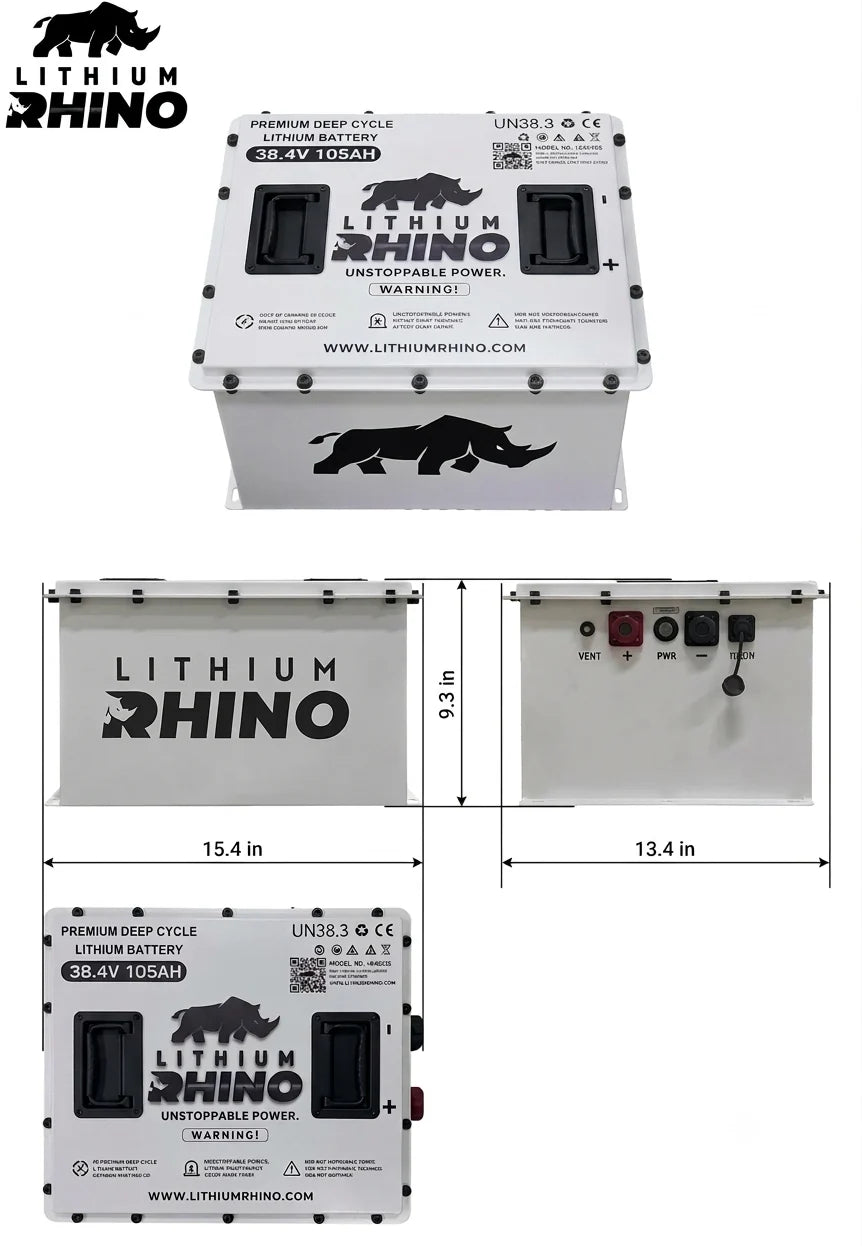 Lithium Rhino Lithium Conversion Kit, 36V 105Ah