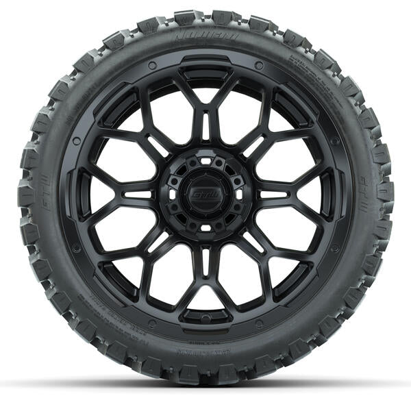 GTW Bravo Matte Black Wheels 15x7 with 23x10-R15 Nomad All-Terrain Tires