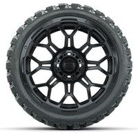 GTW Bravo Matte Black Wheels 15x7 with 23x10-R15 Nomad All-Terrain Tires