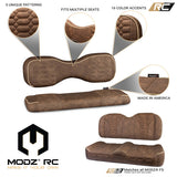 Modz RC Custom Rear Seat Covers, Brown Base