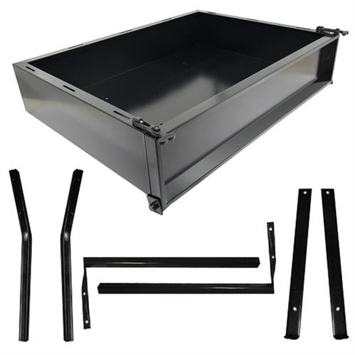 GTW Cargo Box Kit, Black, Steel, EZGO RXV, 2008+