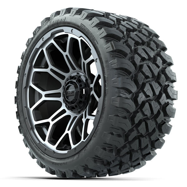 GTW Bravo Matte Gray Wheels 15x7 with 23x10-R15 Nomad All-Terrain Tires