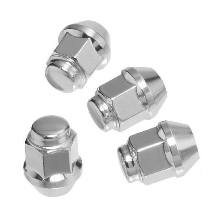 Lug Nuts, 4 Pack Chrome, 1/2-20 Standard Lug Nuts