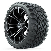 GTW Spyder Machined/Black Wheels 15x7 with 23x10-R15 Nomad All-Terrain Tires
