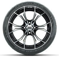 GTW Spyder Machined & Black Wheels 15x7 with 215/40-R15 Fusion GTR Street Tires