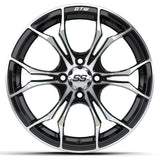 GTW Spyder Wheel, Gloss Black, 15x7