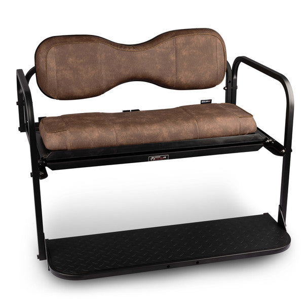 Modz Flip4 RS Custom Golf Cart Rear Seat Kit, Brown Base